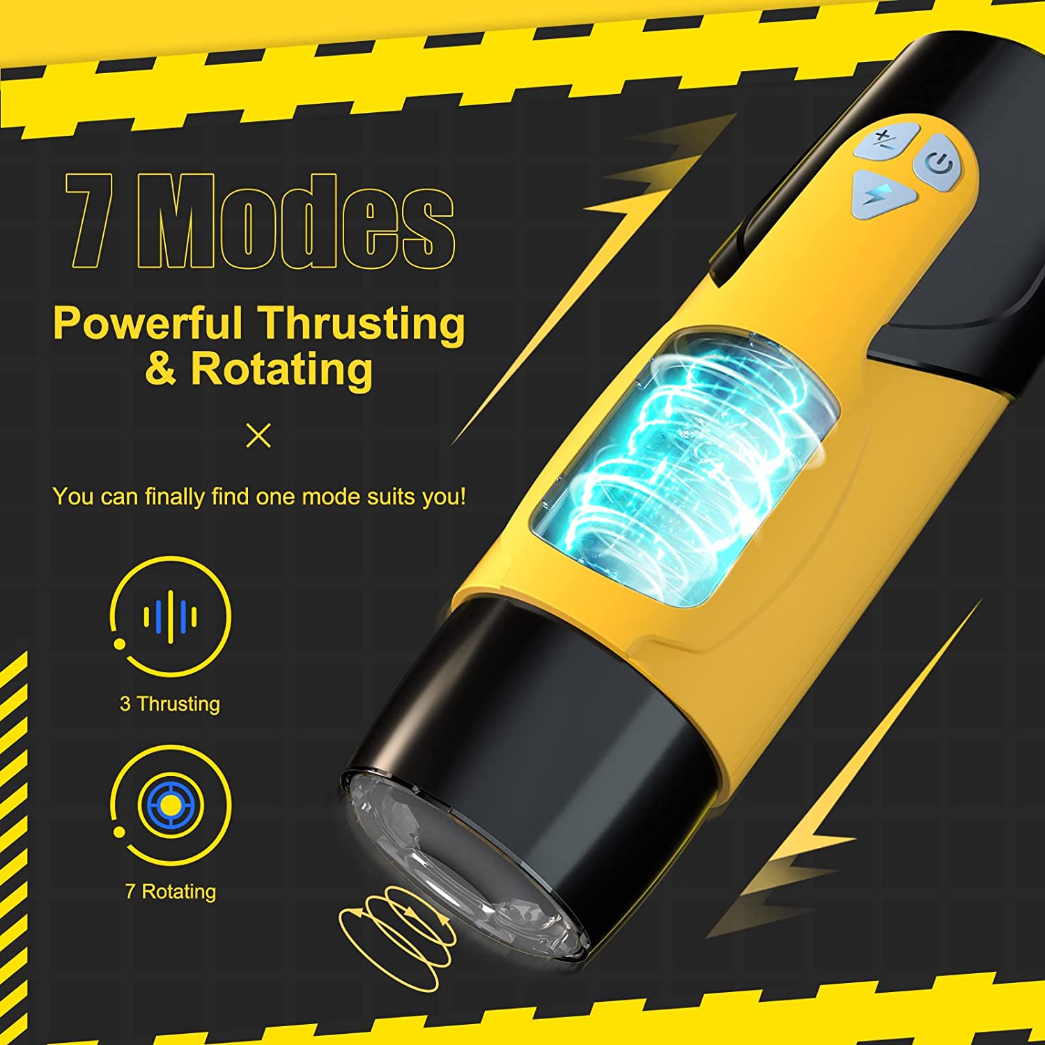 Electric Masturbator Cup - Dark Knight