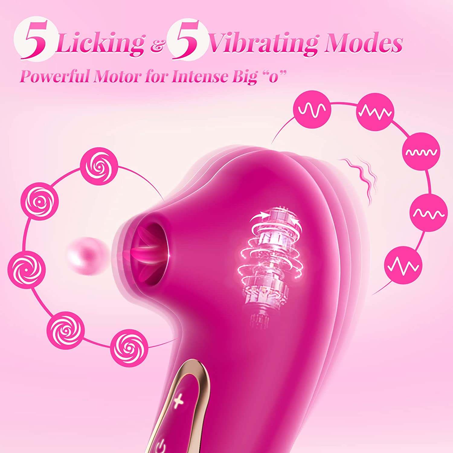 Pulse Sucking Vibrator for Women Stimulator Waterproof- Monica