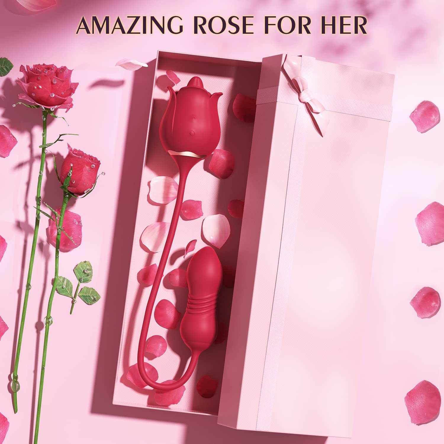 3 in 1 Rose Toy Vibrator - Skylar