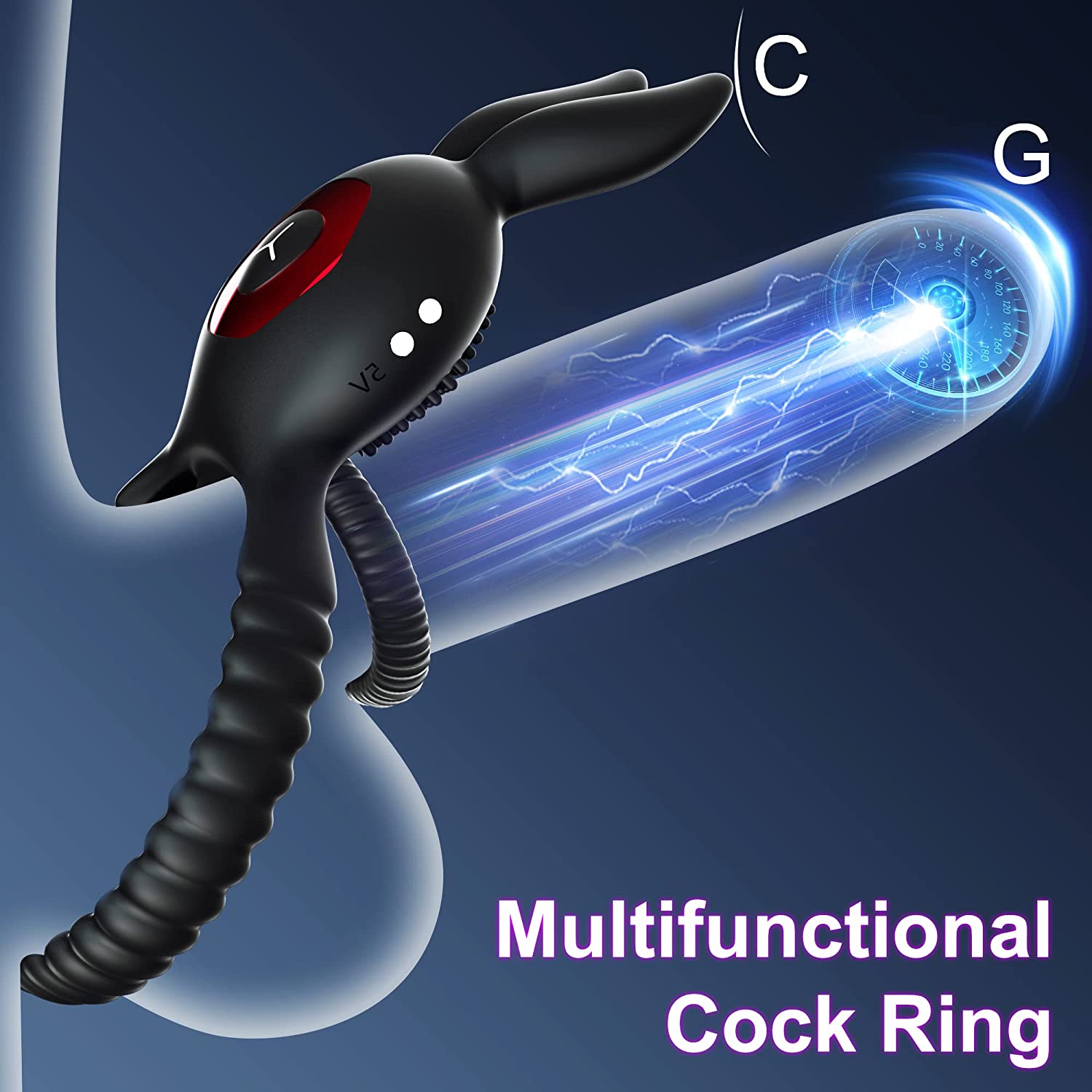 Rabbit Design Penis Ring Sex Toys for Men - Rabbit