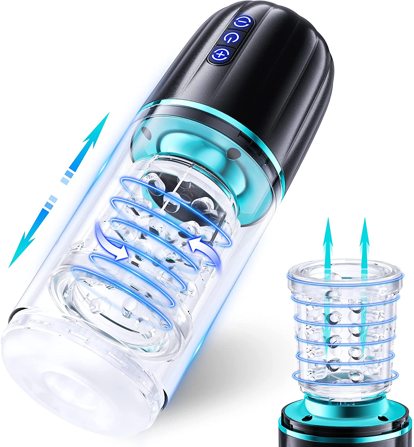 7 Thrusting & Rotating Automatic Male Masturbators Cup - Hurricane