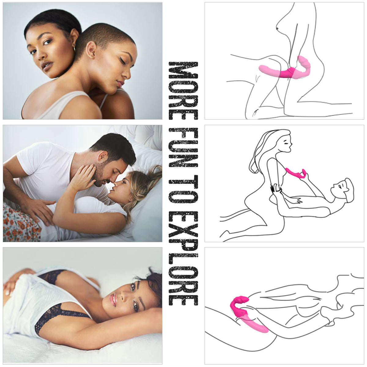 Dual Motor Dildo 180° Flexible Silicone Vibrator -Vava
