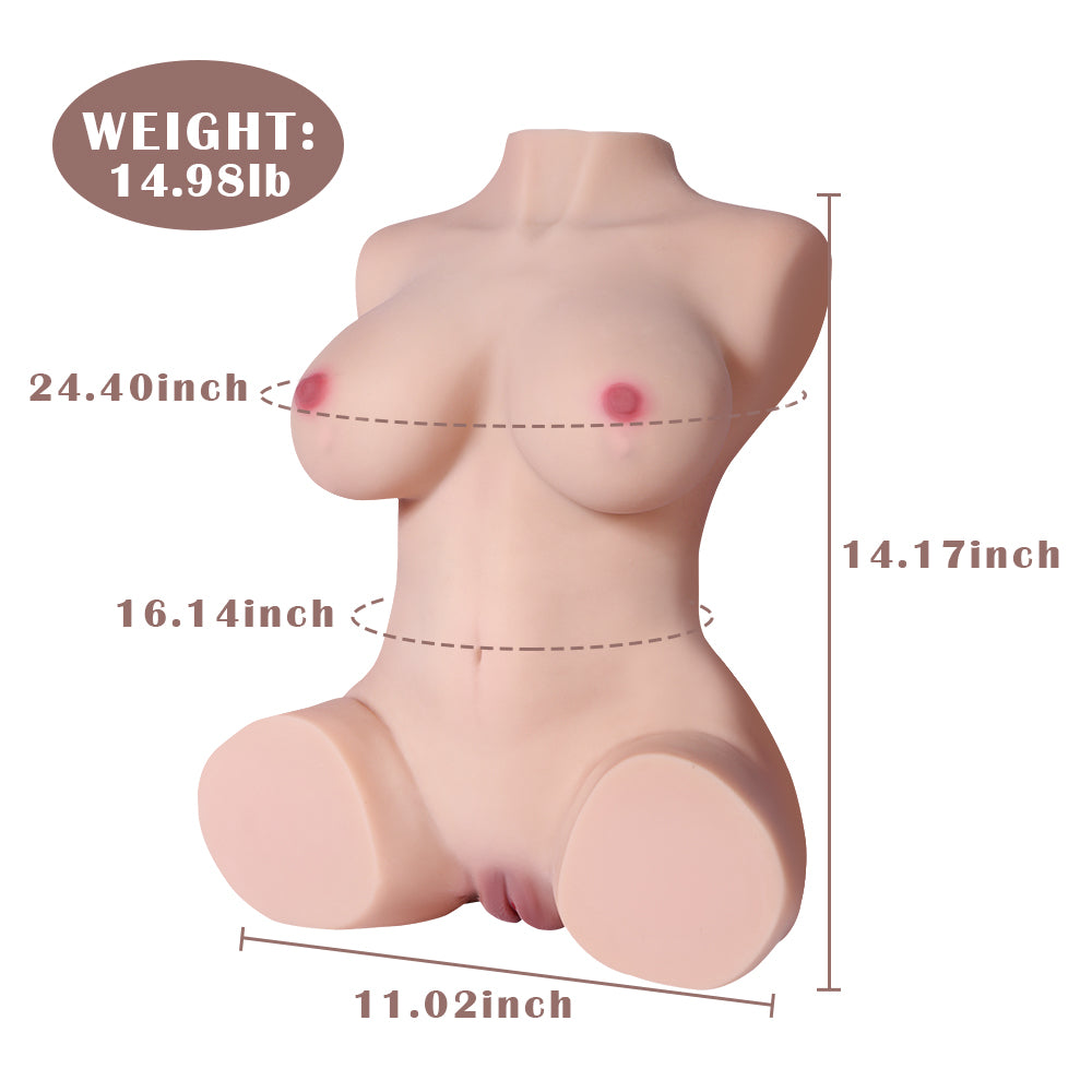 Jacey Torso Sex Doll Realistic Pussy & Ass Masturbator 17.6Lbs