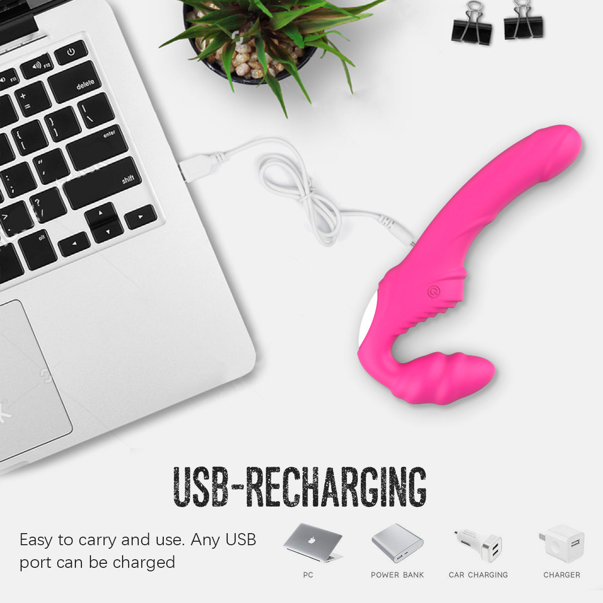 Dual Motor Dildo 180° Flexible Silicone Vibrator -Vava
