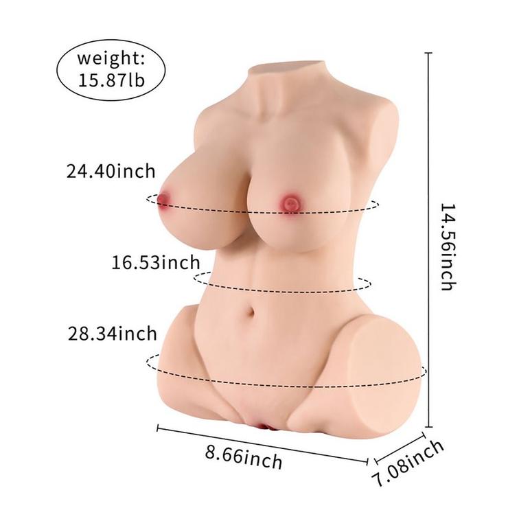Mag - Torso Sex Doll Realistic Boots & Pussy Masturbator 17.2Lbs